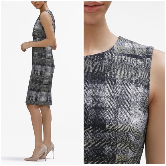 M.M. Lafleur The Shirley Dress 6 Scratch Plaid Matcha gray white black - Picture 10 of 10